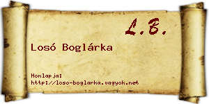 Losó Boglárka névjegykártya